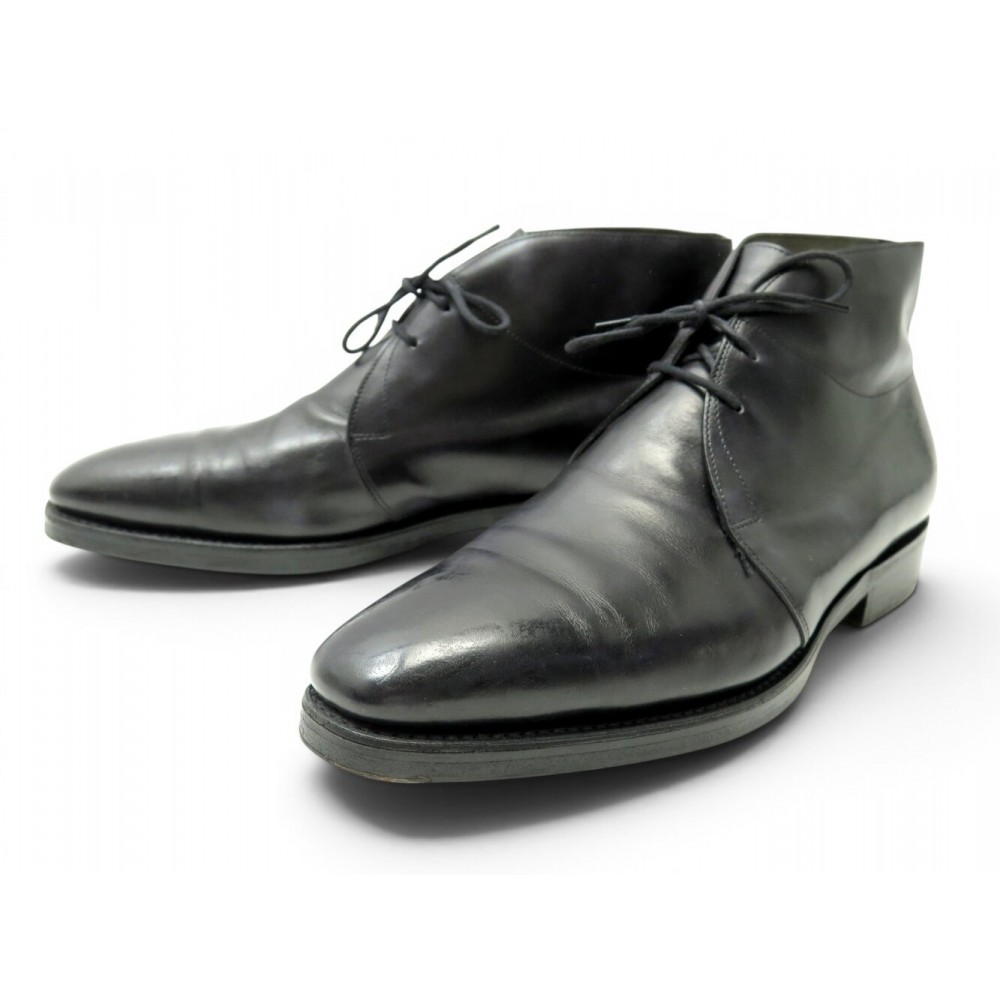 CHAUSSURES BOTTINES JOHN LOBB ROMSEY 8.5E 42.5 CHUKKA EN CUIR BOOTS SHOES 1980€