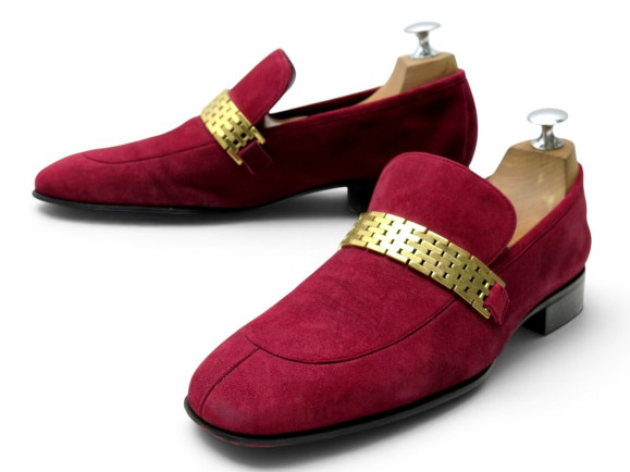 chaussures celine mocassins 39 en daim veau velours
