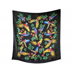 NEUF FOULARD MONTRE PATEK PHILIPPE PERROQUETS ARA CARRE GEANT 140CM SOIE SCARF