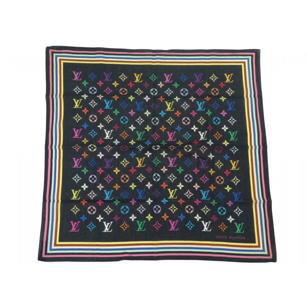 FOULARD LOUIS VUITTON X MURAKAMI MONOGRAM MULTICOLORE CARRE 55 M9620 COTON SCARF