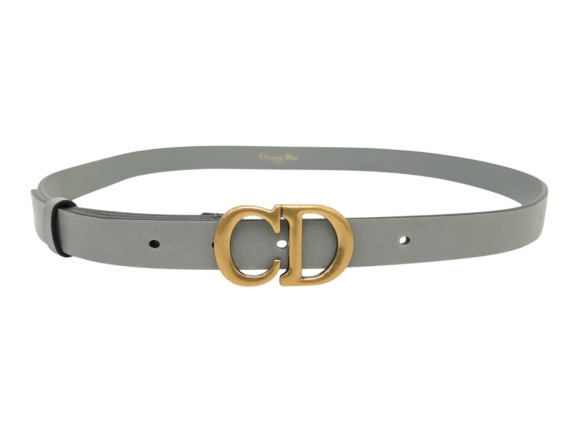 ceinture christian dior 30 montaigne t85 en cuir gris