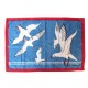 SERVIETTE DE PLAGE HERMES MOUETTES 64 x 91 CM EN COTON EPONGE BLEU TOWEL 295€