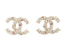  boucles d'oreilles chanel logo cc perles strass
