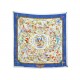 FOULARD HERMES PIERRES D'ORIENT ET D'OCCIDENT ZOE PAUWELS BLEU BOITE SCARF 580€