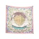 RARE FOULARD HERMES NOEL AU 24 FAUBOURG DIMITRI RYBALTCHENKO SOIE ROSE BOI SCARF