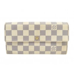 PORTEFEUILLE LOUIS VUITTON SARAH N61735 EN TOILE DAMIER AZUR MONNAIE WALLET 560€