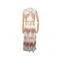 ROBE ZIMMERMANN MAE EN SOIE MOTIFS FLEURIS T2 38 40 SILK HALTERNECK DRESS 1140€