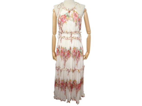robe zimmermann mae en soie motifs fleuris t2 38 40