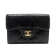 PORTEFEUILLE CHANEL CLASSIQUE TIMELESS EN CUIR NOIR MATELASSE PORTE MONNAIE 990€