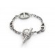BRACELET HERMES FARANDOLE H104567B CHAINE D'ANCRE 16CM EN ARGENT 925 25GR BANGLE
