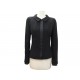 NEUF VESTE CHANEL CINTREE BOUTONS PERLES P19762 S 36 LAINE NOIRE JACKET 6000€