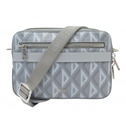 NEUF SACOCHE DIOR SAFARI XKDOO206CDP TOILE CD DIAMOND GRISE MESSENGER BAG 2100€