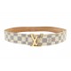 NEUF CEINTURE LOUIS VUITTON BOUCLE LV INITIALS M9609 T95 DAMIER AZUR BELT 495€