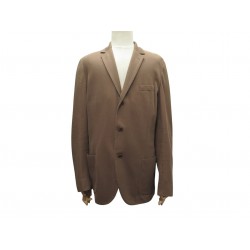 VESTE D'ETE LORO PIANA FAI0746 XL 56 MAILLES COTON MARRON SUMMER JACKET 2100€