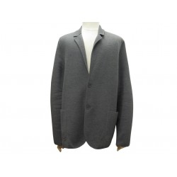 NEUF VESTE LORO PIANA FAI2303 MAILLES LAINE VIERGE GRISE XL 56 WOOL JACKET 2100€