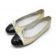 CHAUSSURES CHANEL BALLERINES LOGO CC G02819 39 EN CUIR VERNIS LEATHER SHOES 960€
