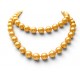 VINTAGE COLLIER CHANEL SAUTOIR EN PERLES DE VERRE DORE CASTELLANE 1987 NECKLACE