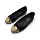 NEUF CHAUSSURES CHANEL BALLERINES LOGO CC G02819 40 DAIM NOIR LOGO CC BOITE 960€