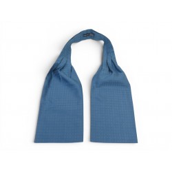 NEUF FOULARD HERMES LAVALLIERE MOTIF H EN SOIE BLEUE 105CM + BOITE SILK SCARF