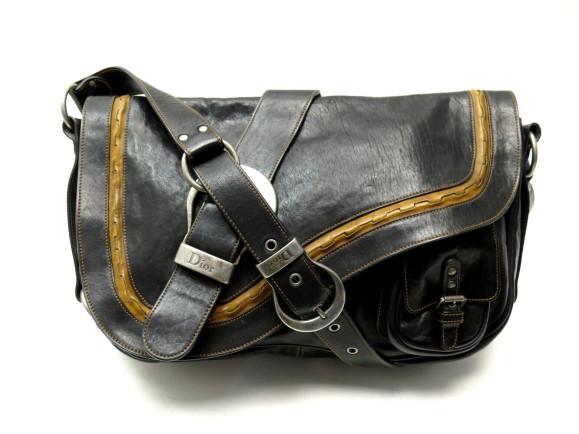 sac a main christian dior gaucho large double saddle