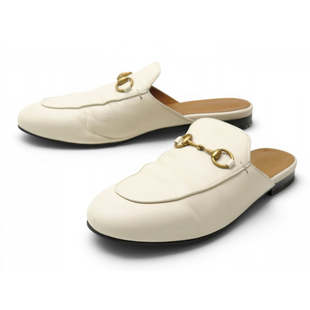 CHAUSSURES GUCCI MULES PRINCETOWN MORS 423513 37.5 IT 38.5 FR CUIR SHOES 820€