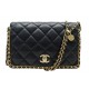 SAC A MAIN CHANEL CHAIN AROUND RABAT AS3468 CUIR CAVIAR MATELASSE NOIR BAG 7500€