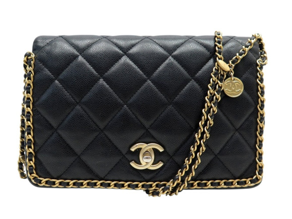 sac a main chanel chain around rabat as3468 cuir