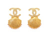 boucles d'oreilles chanel aba063 coquillage logo