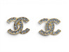  boucles d'oreilles chanel puces logo cc dore
