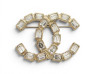 broche chanel logo cc serti de gros strass