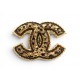NEUF BROCHE CHANEL LOGO CC DORE STYLISEE EN RELIEF 2024 GOLD TONE BROOCH 820€