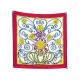 FOULARD HERMES CARRE 90 JOUVENCE ROUGE BLEU BLANC LEILA MENCHARI SILK SCARF 580€