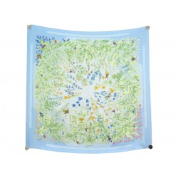 FOULARD HERMES LA PRAIRIE ANTOINE DE JACQUELOT CARRE 90 EN SOIE SILK SCARC 580€