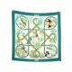 FOULARD HERMES CARAIBES CARRE 90 1ERE EDITION 1974 EN SOIE BLEU SILK SCARF 580€