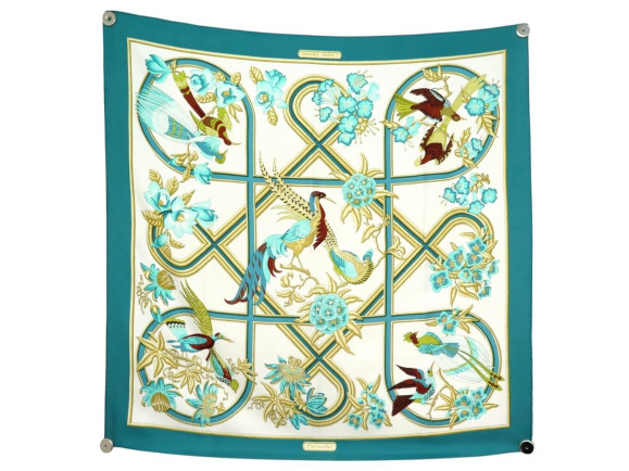 foulard hermes caraibes carre 90 1ere edition 1974 en