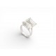 BAGUE STERN COCKTAIL T56 OR BLANC 18K PRASIOLITE 13.8 CT WHITE GOLD RING 1500€