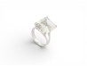 bague stern cocktail t56 or blanc 18k prasiolite 13.8
