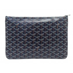 NEUF SAC GOYARD POCHETTE SENAT MM TOILE GOYARDINE BLEUE CANVAS POUCH CLUTCH BAG