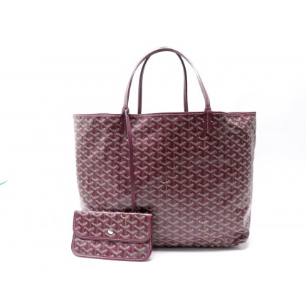 SAC A MAIN GOYARD CABAS SAINT LOUIS GM EN TOILE GOYARDINE BORDEAUX HAND BAG TOTE
