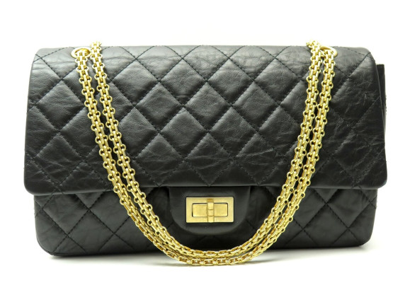 sac a main chanel 2.55 grand jumbo en cuir matelasse