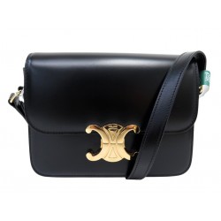 NEUF SAC A MAIN CELINE TRIOMPHE TEEN 188423 CUIR VEAU SATINE BANDOULIERE 3400€