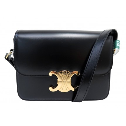NEUF SAC A MAIN CELINE TRIOMPHE TEEN 188423 CUIR VEAU SATINE BANDOULIERE 3400€