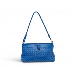 SAC A MAIN BOTTEGA VENETA HOBO CUIR INTRECCIATO BLEU PORTE EPAULE HAND BAG 2500€