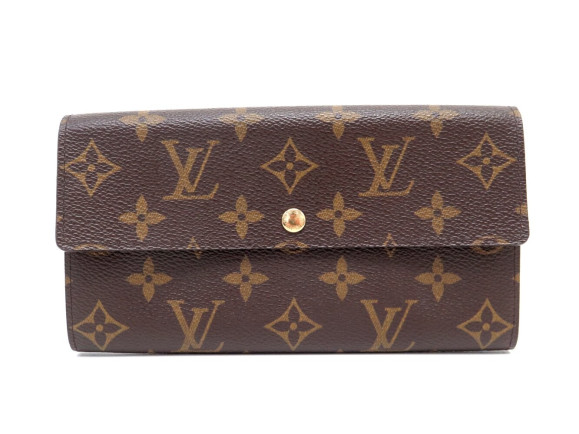 portefeuille louis vuitton sarah toile monogram marron