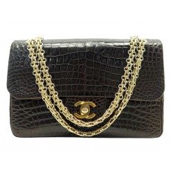 VINTAGE SAC A MAIN CHANEL CLASSIQUE TIMELESS MEDIUM EN CUIR DE CROCODILE PURSE