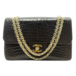 VINTAGE SAC A MAIN CHANEL CLASSIQUE TIMELESS MEDIUM EN CUIR DE CROCODILE PURSE