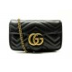NEUF SAC A MAIN GUCCI SUPER MINI GG MARMONT 476433 NOIR BANDOULIERE BAG 1300€