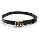 CEINTURE GUCCI GG MARMONT 414516 BOUCLE LOGO T85 EN CUIR NOIR LEATHER BELT 350€