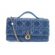NEUF SAC A MAIN MY DIOR MINI MICRO PERLES CANNAGE S0980OIBE BLEU PURSE BAG 3700€