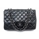 SAC A MAIN CHANEL TIMELLES JUMBO SIMPLE RABAT CUIR MATELASSE NOIR HANDBAG 10000€
